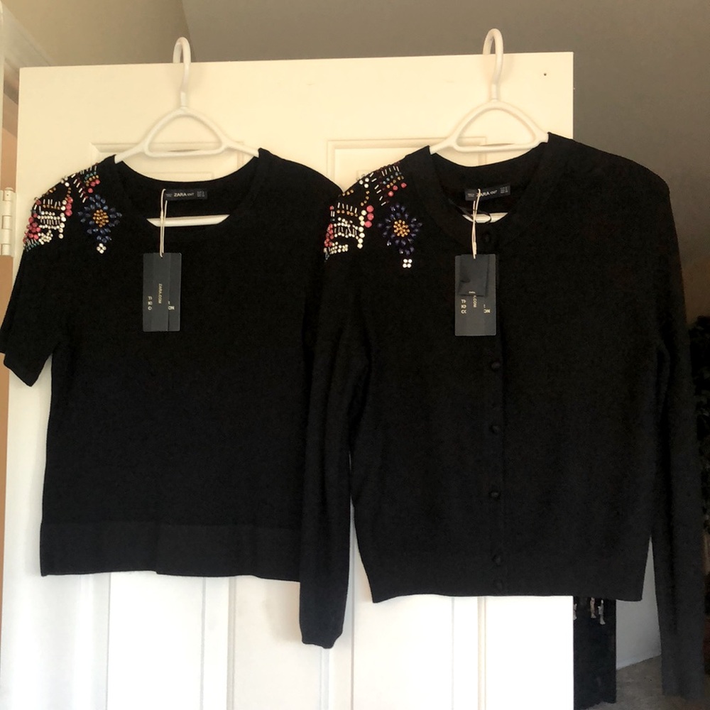 NWT - Zara Knit Wear Rhinestone Set